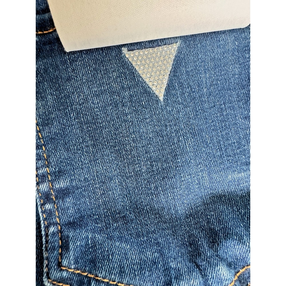 GUESS Womens 31 Corset Shape Up Flare Contouring Wiser Wash Rhinestone Jeans NWT - Picture 4 of 15